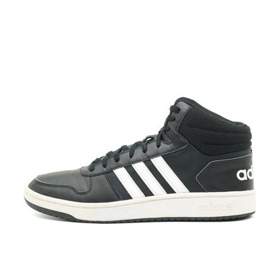 adidas Herren BB7207 Sneaker schwarz/weiß Synthetik-Leder Basketball Hohe EU 45 