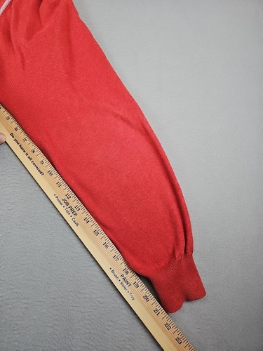 Peter Millar 1/4 Zip Sweater Mens Size XL Orange Cotton Cashmere Luxury Blend - Picture 7 of 7