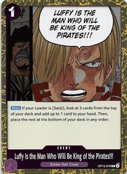 Luffy Is the Man Who Will Be King of the Pirates!!! OP12-079 (Legacy of the Master) Foil Rare