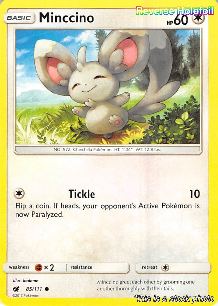 Reverse Holofoil - Minccino - 85/111 - SM - Crimson Invasion - NM
