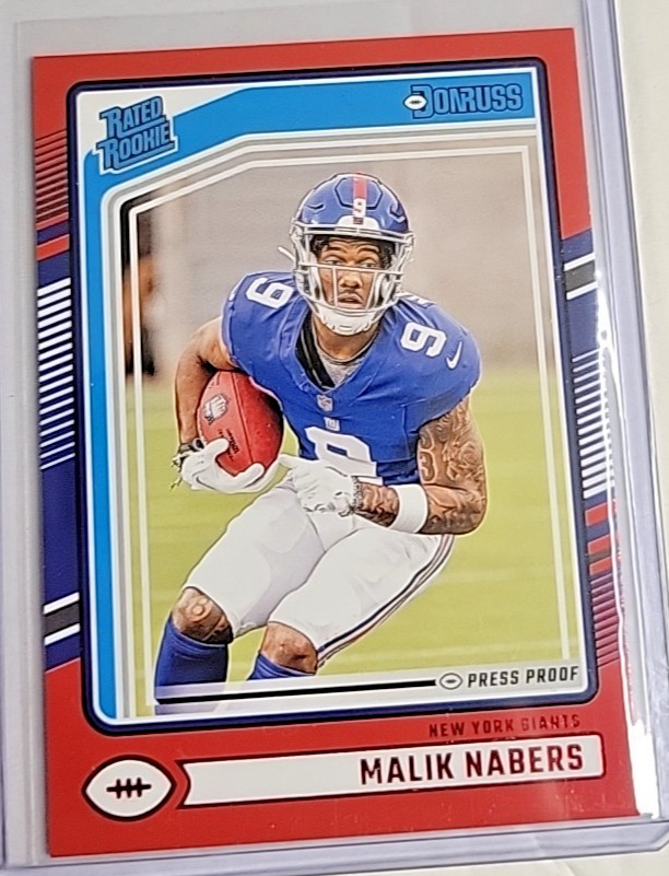 2024 Donruss Malik Nabers Press Proof Red Rated Rookie #383 Giants
