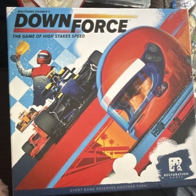 Restoration Games Downforce Racing Board Game Bidding 2+ Players Ages 8+