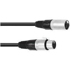 Omnitronic 30220768 XLR Cable 3m Male to Female Black Secure Connection