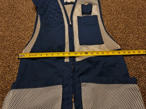 Vintage Men’s Shooter's Vest H C Jones HC Hunting Size 42 EUC USA Made Mesh - Picture 6 of 11