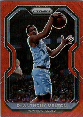 2020-21 Panini Prizm Prizms Ruby Wave #26 De'Anthony Melton - BSK