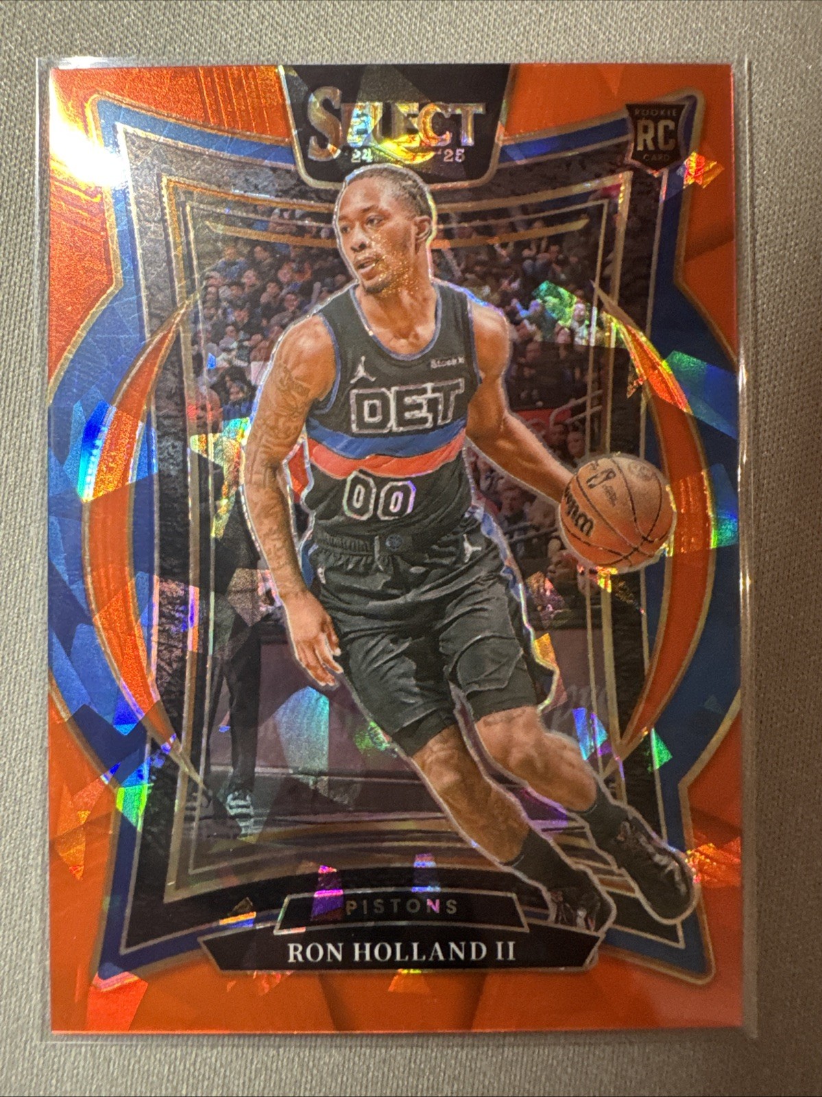 2024-25 Select Concourse Ron Holland II #74 Orange Cracked Ice Prizm /275 RC
