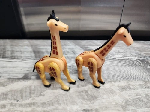 Vintage Fisher Price Little People Circus Train Giraffe 1970s Posable Legs Neck