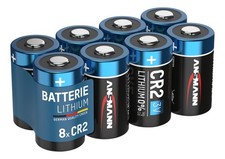 ANSMANN CR2 3V Lithium Batterie – 8er Pack CR2 Batterien –  Einwegbatterie