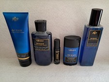 5x Bath  Body Works OCEAN Mens Collection Mini Cologne Body Wash Deoderant NEW