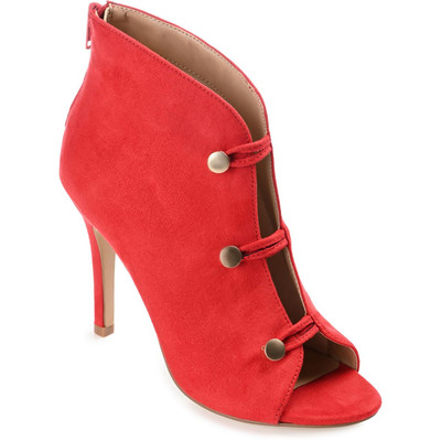 Journee Collection Womens Brecklin Faux Suede Booties Shoes BHFO 8851