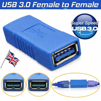 NEU USB 3.0 A Buchse zu Buchse Konverter Adapter Steckverbinder Kupplung Kabel