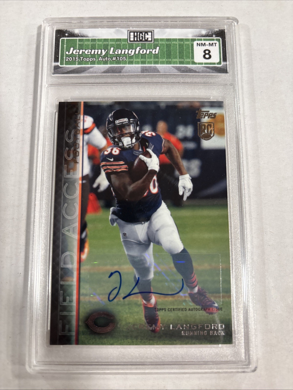 Jeremy Langford Topps Field Access #105 Autograph
