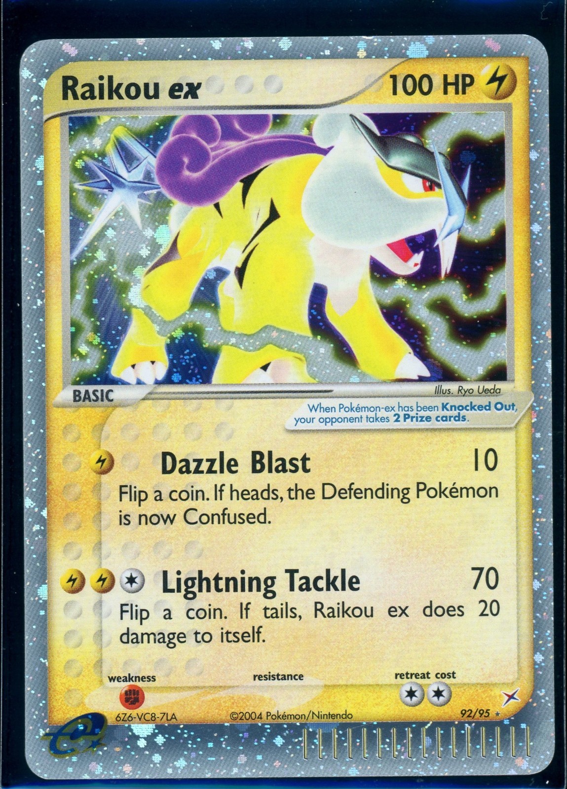 Pokemon EX TEAM MAGMA vs TEAM AQUA - #92/95 Raikou ex - Holo - ENG - Near Mint-