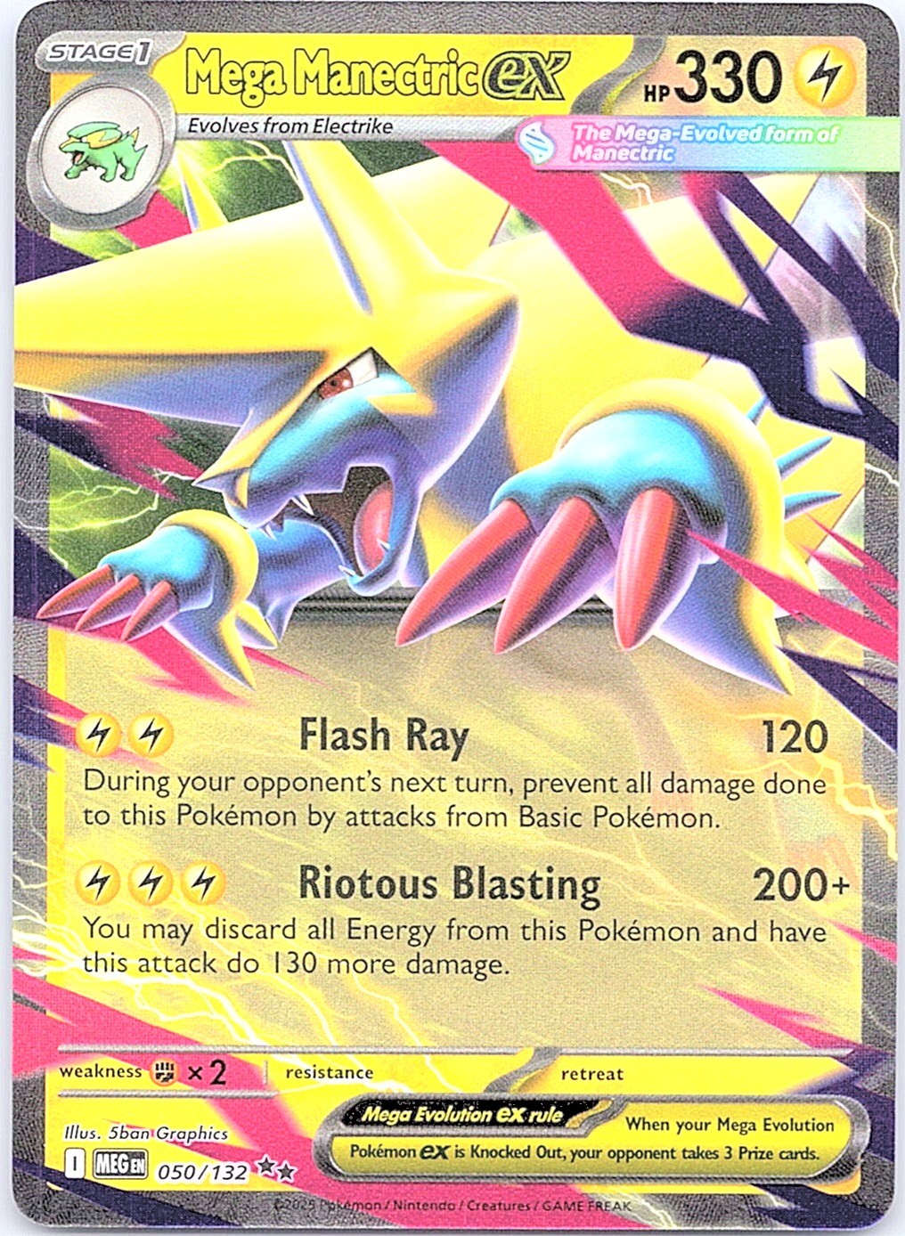 ME01: Mega Evolution #050/132 Mega Manectric ex