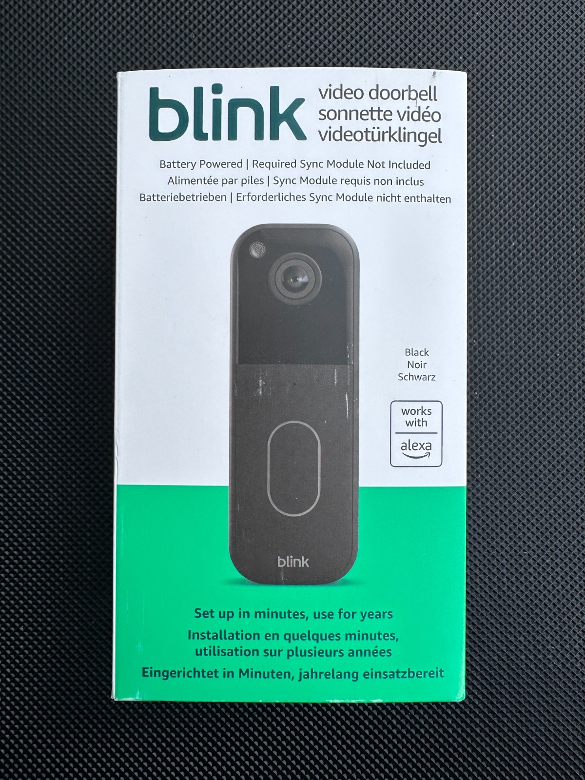 Blink Video Doorbell 2 (Latest Gen) 1440P HD | IP-65 | 2-Way Audio | Black | NEW