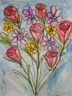 Cafe In France Acidified- Original Abstract Watercolor Painting With Ink Detail — photo 1