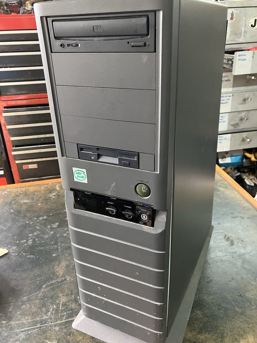 VINTAGE 1990s Black TurbobCUSTOM BUILT PC Massive Tower. American