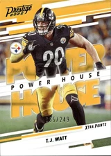 2022 Panini Prestige Power House Xtra Points Green T.J. Watt Card #PH-18 /299