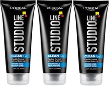 3 PK L'Oreal Paris Studio Line Clear Minded Clean Gel - Strong Hold 6.8 fl; oz.