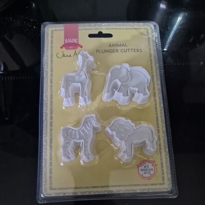 NEU & versiegelt JANE ASHER WILDTIER Gebäck und Ausstecher Set - 4 Tiere