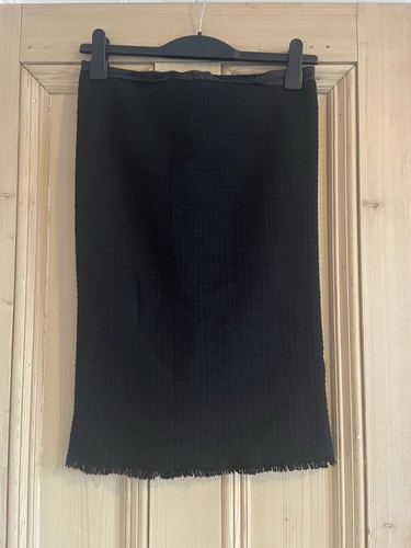 Alberta Ferretti, Gonna tweed nera vintage Philosophy Di Alberta Ferretti taglia 8 elegante classica