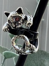 Beautiful Cat/cub Ring Adjustable