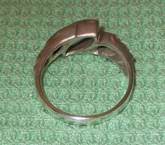 Damenring-925er Sterling Argento- Misura 54 - 3,6 Grammi -aquamarin & Strass - Immagine 3 di 4