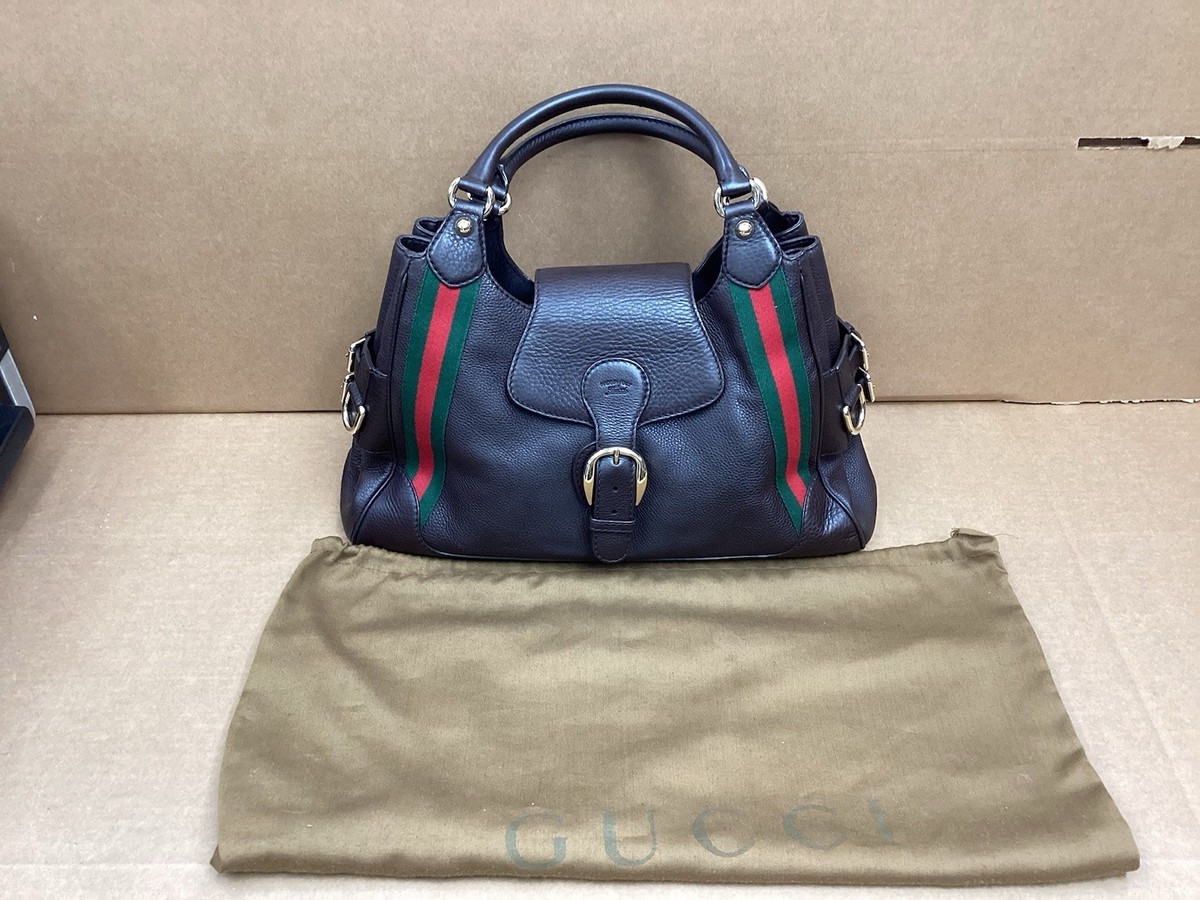 Gucci Heritage Medium Leather Shoulder Bag 17x10