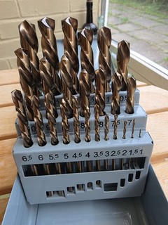 LEFT HANDED DRILL BIT SET 1 13mm COBALT DRILLS HSS