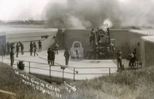 WW1 Fort H.G. Wright �10 Inch Gun in Action� South New York RPPC Postcard COPY