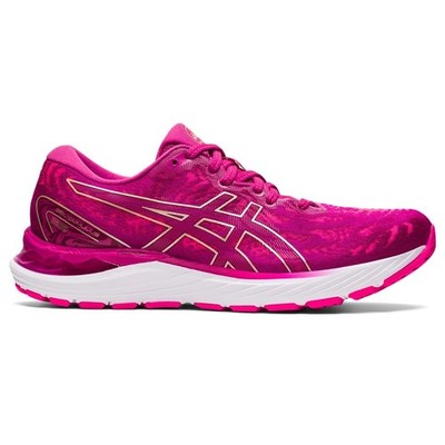 ASICS Women's Gel-Cumulus 23 Running Shoes, 7 US, Fuchsia RED/Champagne-RARE