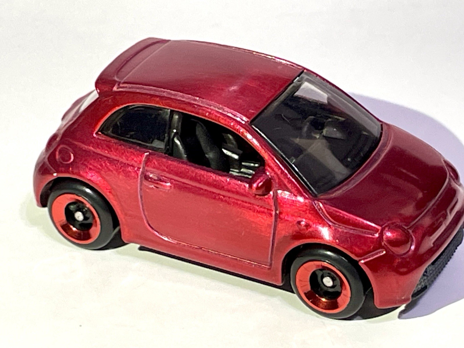 💥 Custom Made Hot Wheels -   Fiat 500e Diecast Car With   Spectraflame Red