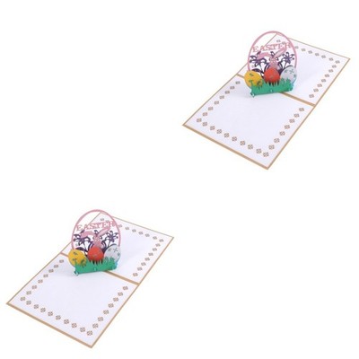  3D Easter Bunny und Eier Blumen Ausschnitt Up Ostern Karten Handgemachte