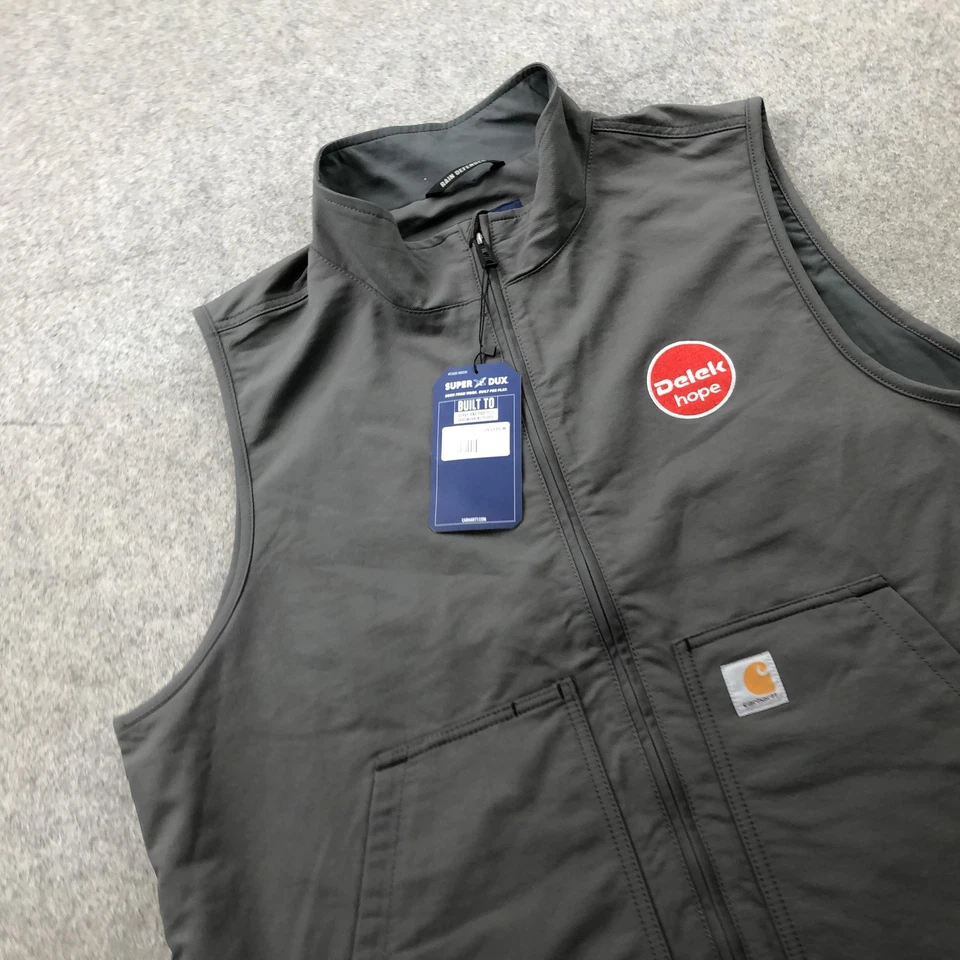 Carhartt Super Dux Vest Mens XL Gray Rain Defender Utility Outdoor Workwear New - Image 3 of 4