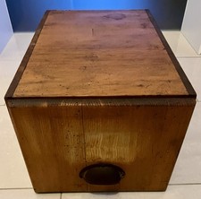 1910-1920 Antiker Karteikasten groß Registerkasten Holz Rezept Apothekenschrank