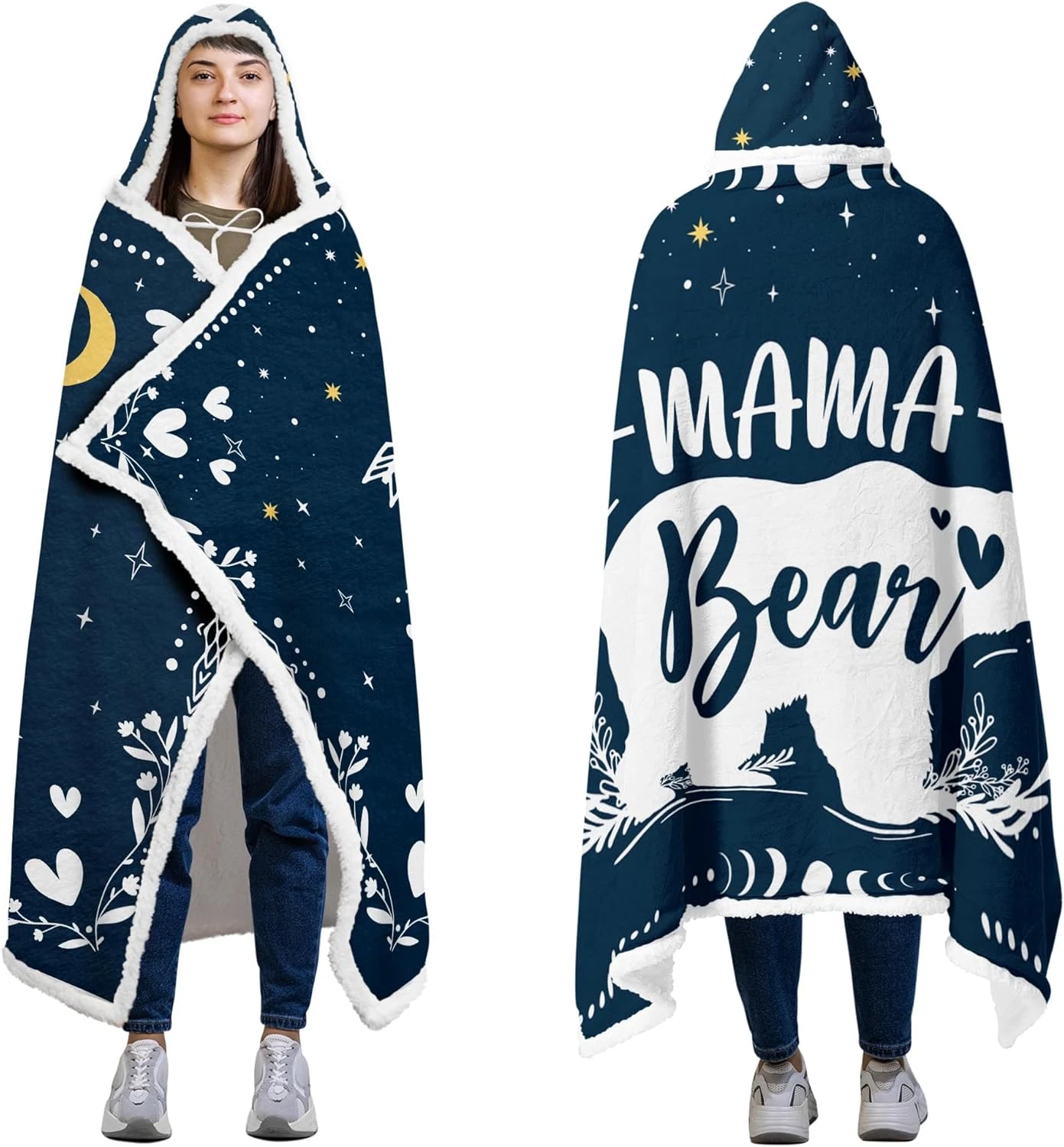 Blue Mama Wearable Hooded Blanket