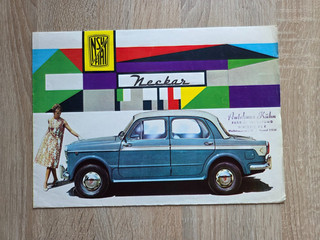 Plakat / Prospekt FIAT / NSU Neckar ca. 1960