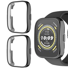 LIANCGJUE 2 Pack TPU Case for Amazfit Bip 5 5 Black/Black , Black/Black