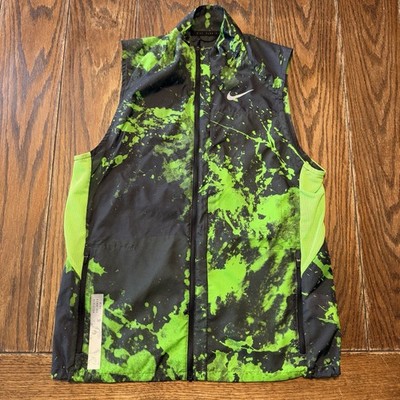 Nike Repel Run Division Men's Running Singlet Vest Small Green DX0847-313