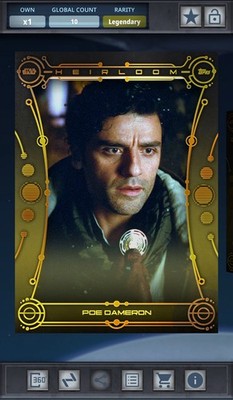 Star Wars Card Trader Heirloom 2025 - Chrome Gold 15cc Legendary Poe Dameron
