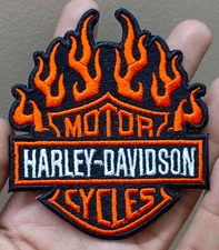 Harley Motorcycles Iron On Patch - Sew Patch - Embroidered Patch 3" x 3.5"