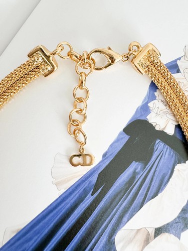 CHRISTIAN DIOR HALSKETTE BRAUTKETTE COLLIER VINTAGE STRASS - Bild 9 von 10