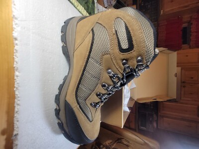 HI‎ TEC Skamania Mid Waterproof Hiking Boots Brown/ Gold Suede Men\'s Size 10.5 Hi Tec Hiking Waterproof Boots Mens Hi-Tec Skamania Mid  main image 4