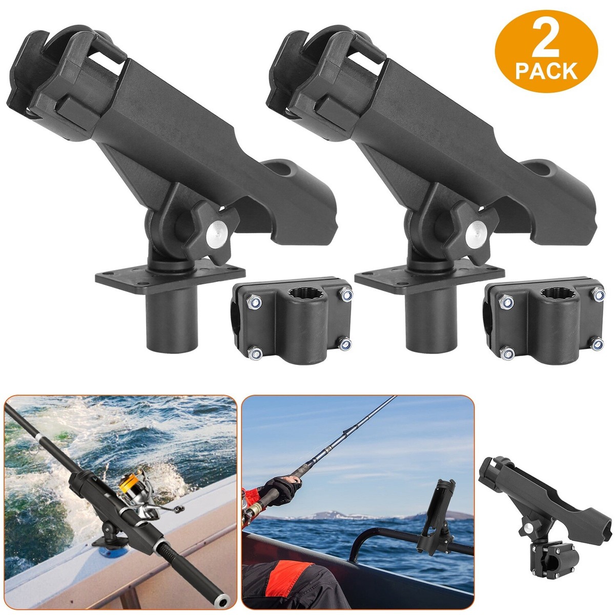 Adjustable Boat Fishing Pole Rod Holder For Kayak Boat Side Rail
