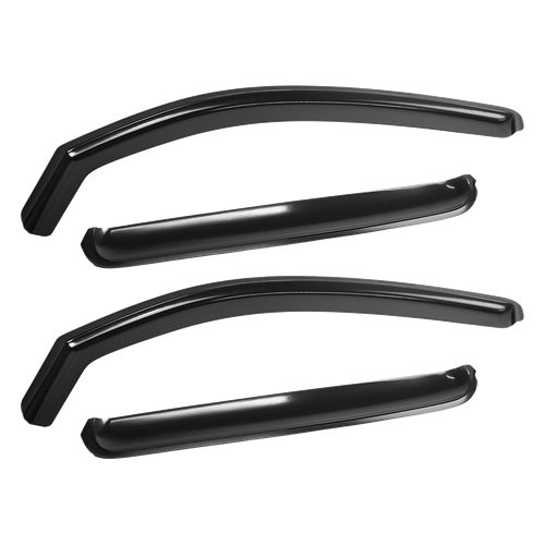 For 2005-2015 Toyota Tacoma Crew Cab In-Channel Smoke Window Visor Rain Guard - Picture 10 of 12