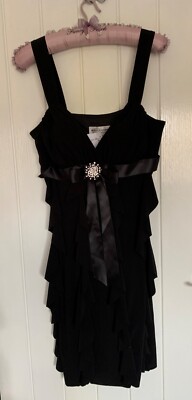 GR 14 KLEID SCHWARZ PARTYKLEID MIT STRASS BETSY & ADAM BELINDA BERNELL + ETIKETT