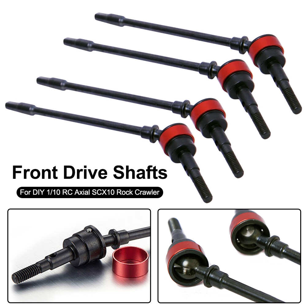 4Pcs/Set Front Axle CVD Drive Shaft Dogbone Steel For 1/10 Axial SCX10