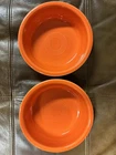Fiesta Orange 7 Inch Soup Salad Cereal Bowls-set of 2