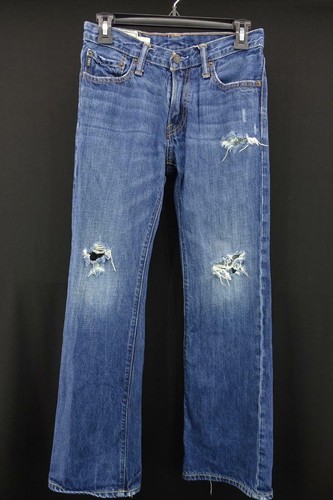 Slim Boot Blue Distressed Jeans Size 