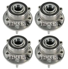 Front & Rear Wheel Bearings & Hubs Kit Timken For Police Interceptor Utility AWD